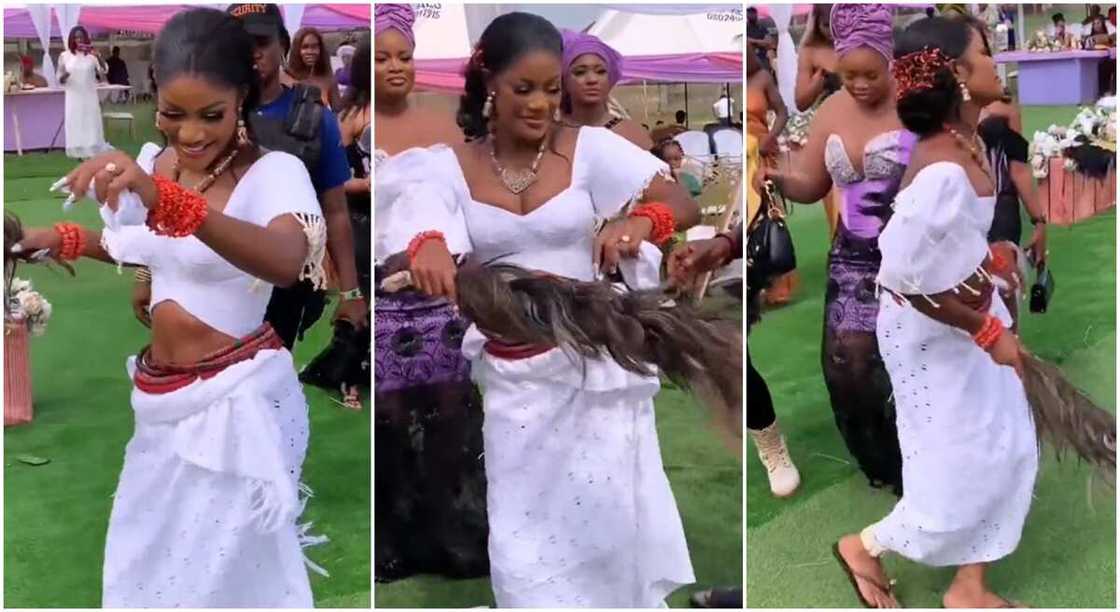 Photos of a beautiful Igbo bride posing for a dance. Photos of a beautiful Igbo bride posing for a dance.