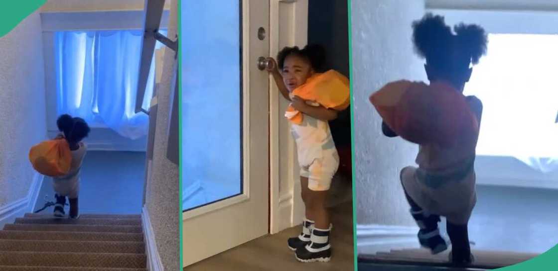 Video of little girl leaving home over being told to clean up her room emerges