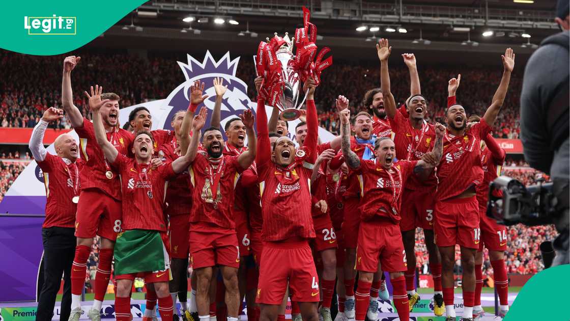 Virgil van Dijk, Arne Slot, Kostas Tsimikas, Mohamed Salah, Liverpool, Crystal Palace, Anfield, Liverpool, England, Premier League. Virgil van Dijk, Arne Slot, Kostas Tsimikas, Mohamed Salah, Liverpool, Crystal Palace, Anfield, Liverpool, England, Premier League.