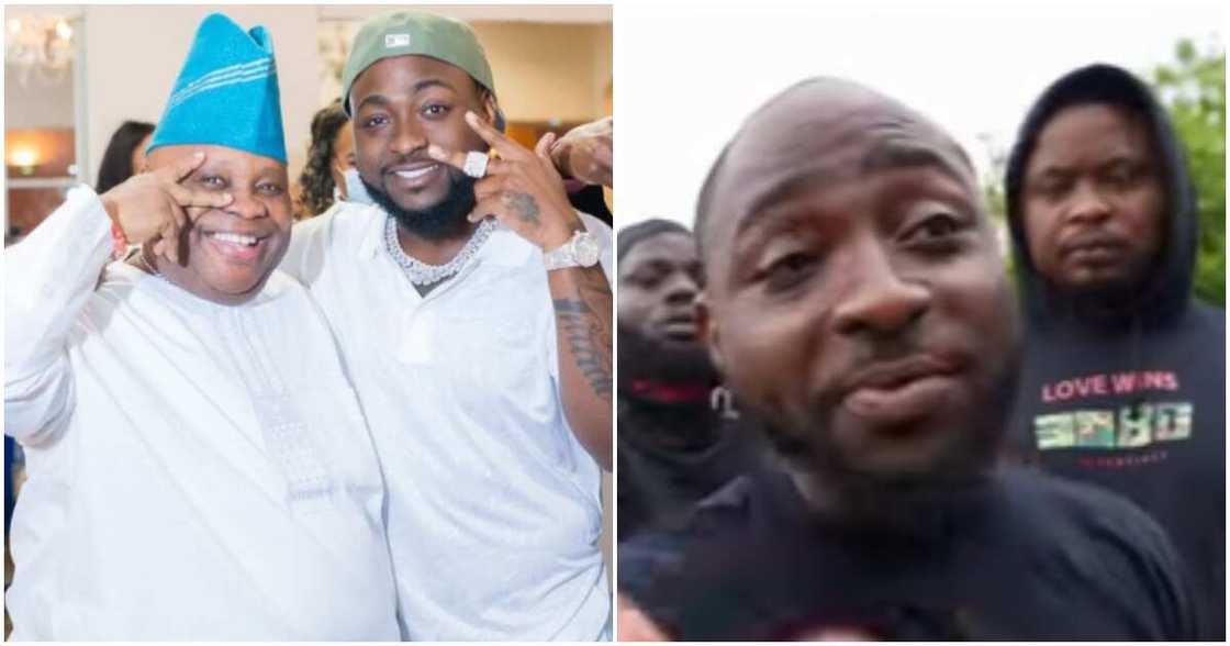 Davido and his uncle senator Adeleke Davido and his uncle senator Adeleke