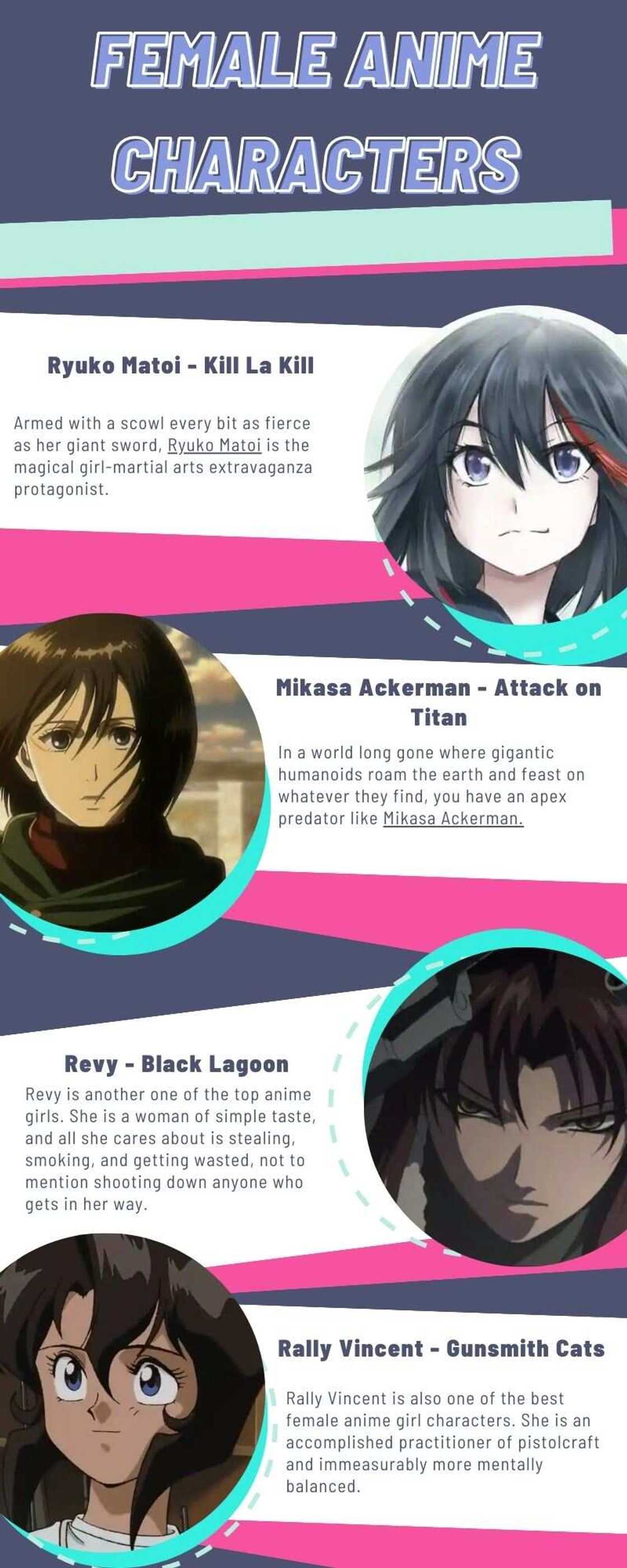 Female anime characters Female anime characters