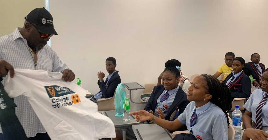 Wigwe University College of Arts students in class Wigwe University College of Arts students in class