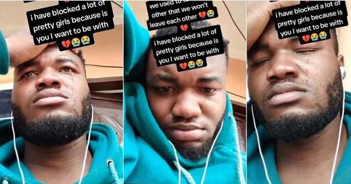 Man in tears as girlfriend breaks up with him Man in tears as girlfriend breaks up with him