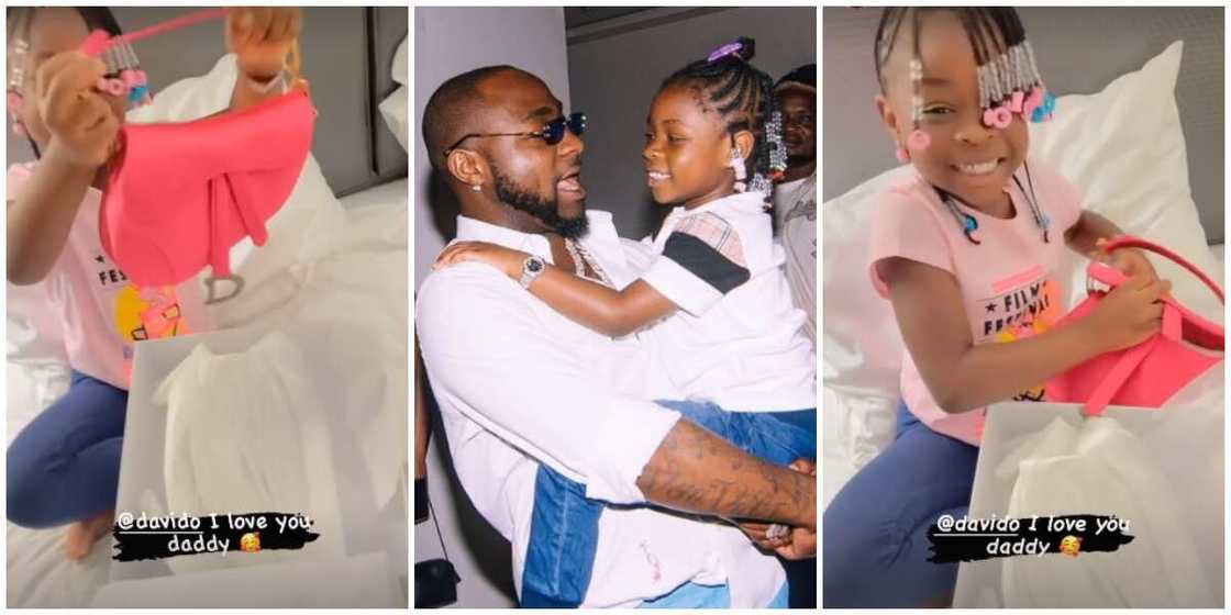 Thank You, Daddy: Imade Receives Expensive Dior Saddle Bag as Birthday Gift From Davido Thank You, Daddy: Imade Receives Expensive Dior Saddle Bag as Birthday Gift From Davido