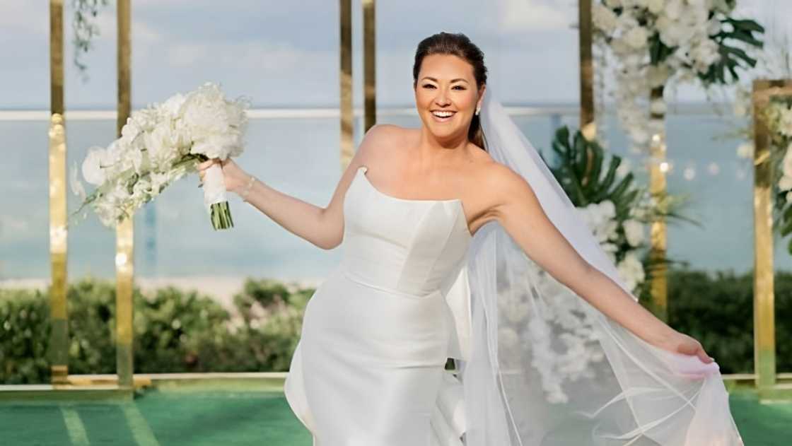 Mattie Denise Jackson poses in her wedding gown during her wedding in 2022.