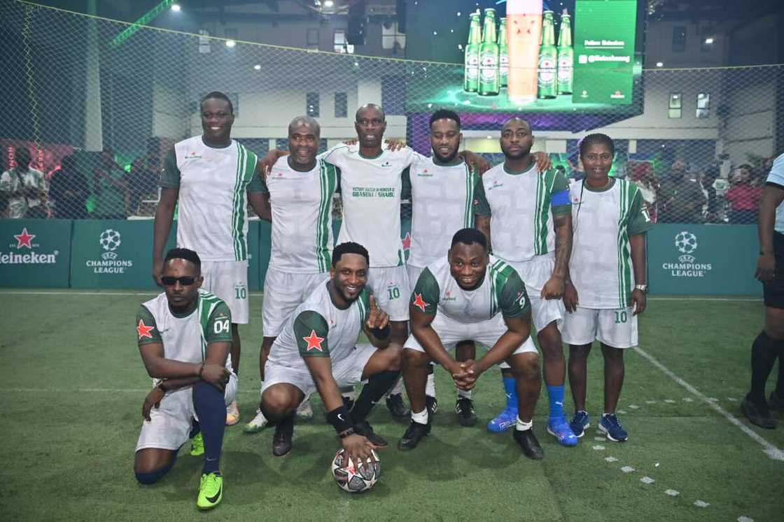 Seedorf, Okocha and Davido Feature in the Heineken Novelty Face-Off Seedorf, Okocha and Davido Feature in the Heineken Novelty Face-Off