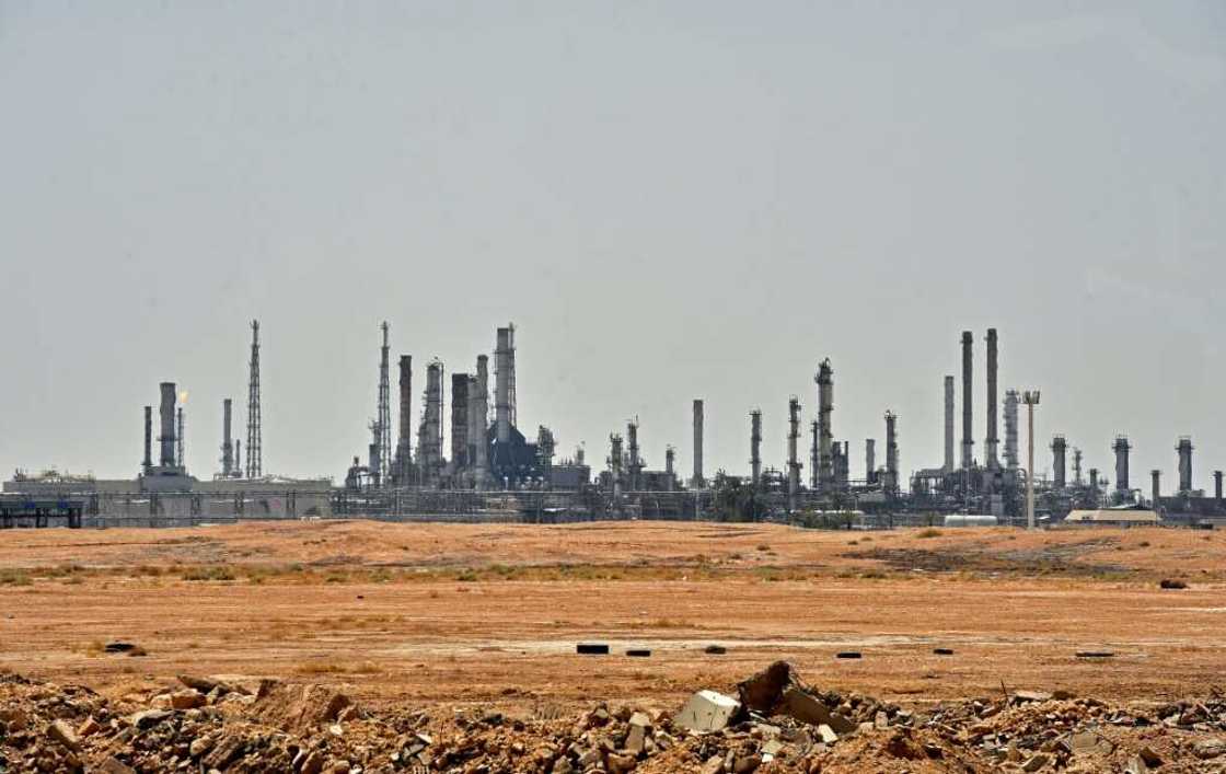 An Aramco oil facility near the al-Khurj area just south of the Saudi capital Riyadh, in 2019 An Aramco oil facility near the al-Khurj area just south of the Saudi capital Riyadh, in 2019