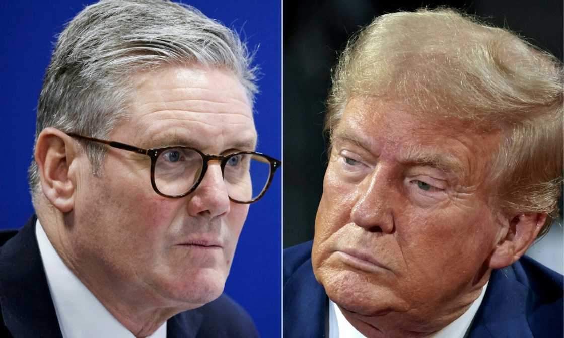 Keir Starmer (L) will told talks with Donald Trump in Washington