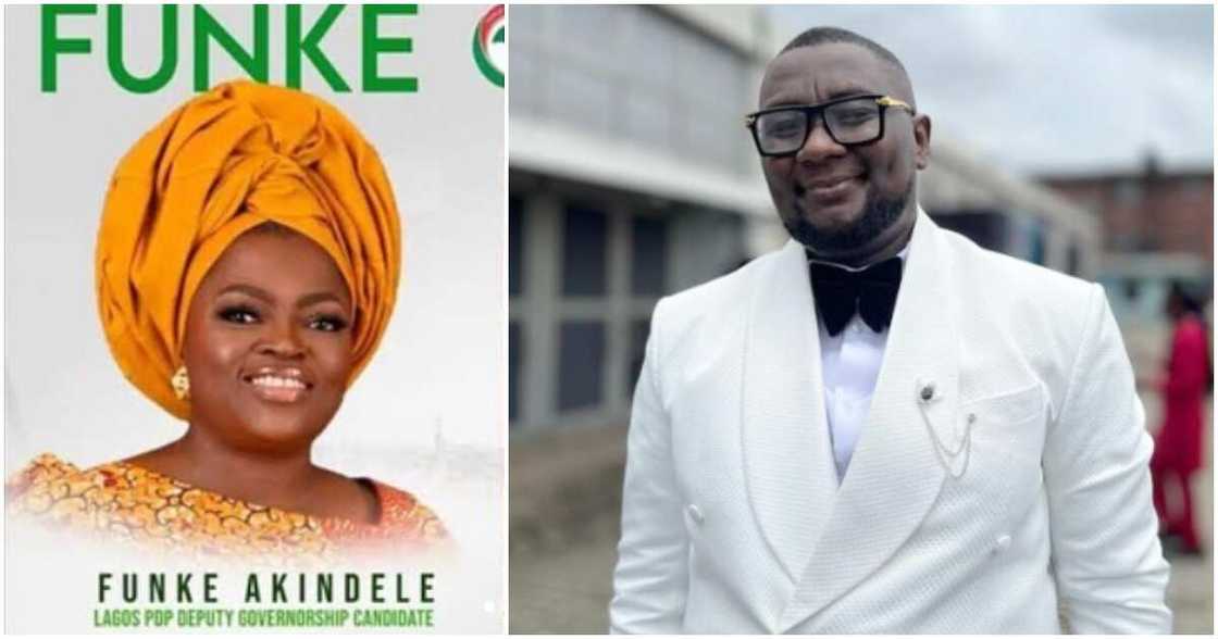 Chacha Eke's husband, Funke Akindele's campaign Chacha Eke's husband, Funke Akindele's campaign