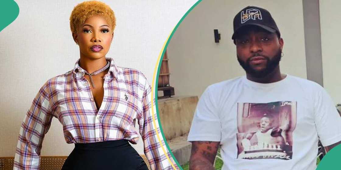 Tacha tweets about Davido. Tacha tweets about Davido.