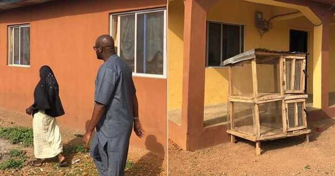 Visually impaired lady receives help Visually impaired lady receives help