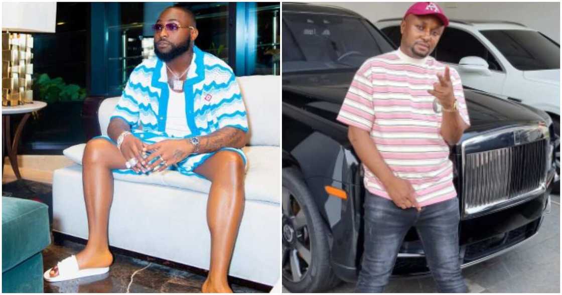 Singer Davido and logistics manager Isreal DMW