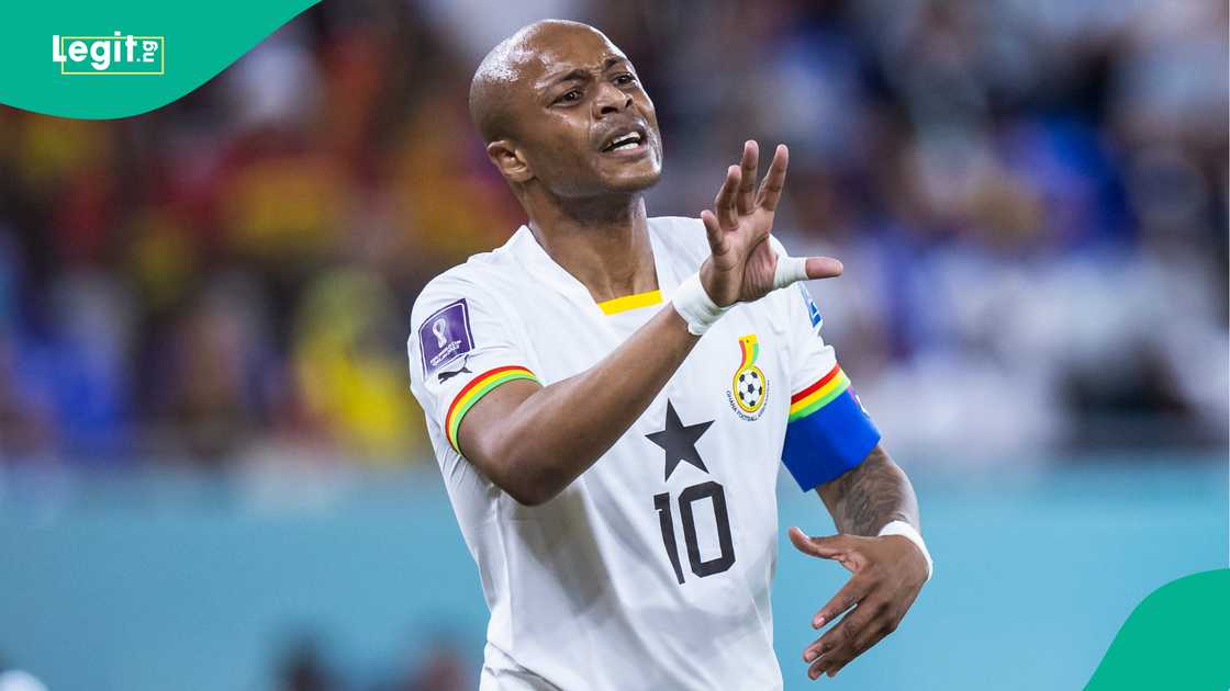 Andre Ayew, Ghana, Portugal, Stadium 974, Qatar, 2022 FIFA World Cup. Andre Ayew, Ghana, Portugal, Stadium 974, Qatar, 2022 FIFA World Cup.