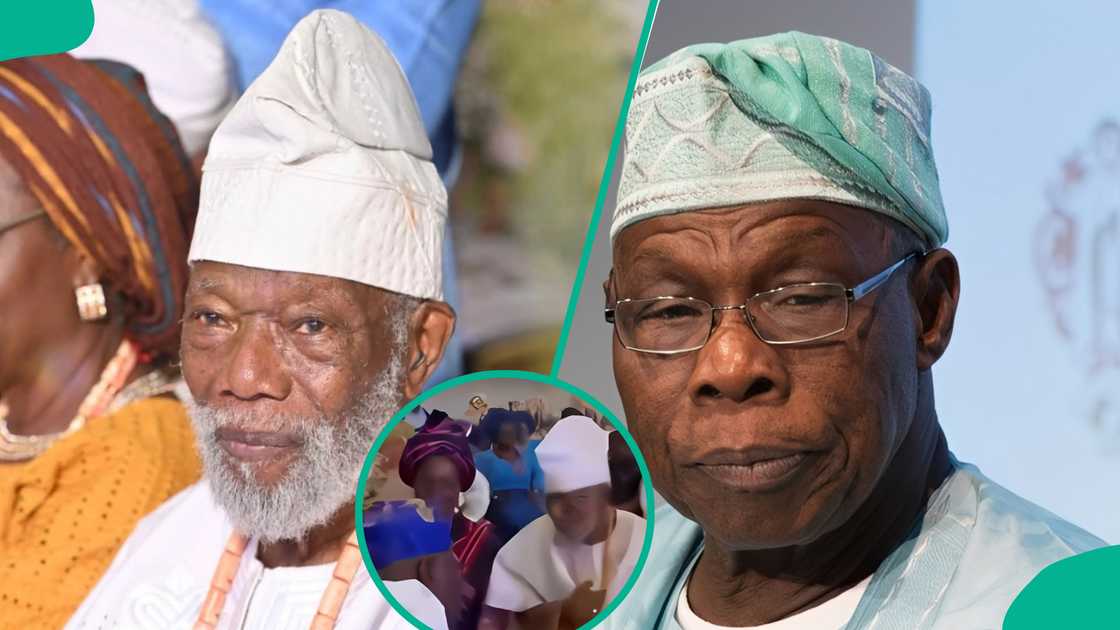 Obasanjo seen kneeling for mentor at his birthday party, video trends
