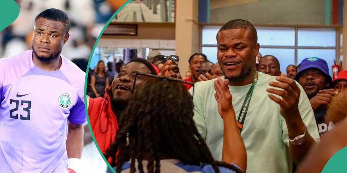 Stanley Nwabali returns to South Africa. Stanley Nwabali returns to South Africa.