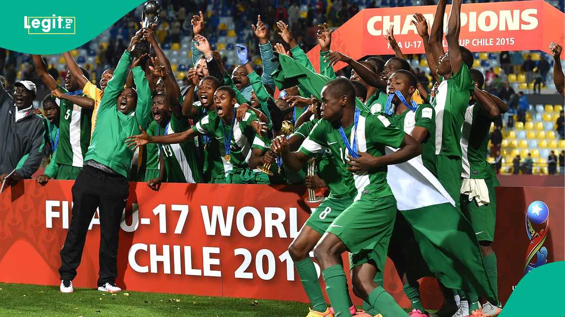 Victor Osimhen, Kelechi Nwakali, Golden Eaglets, Nigeria, Chile, 2015. Victor Osimhen, Kelechi Nwakali, Golden Eaglets, Nigeria, Chile, 2015.