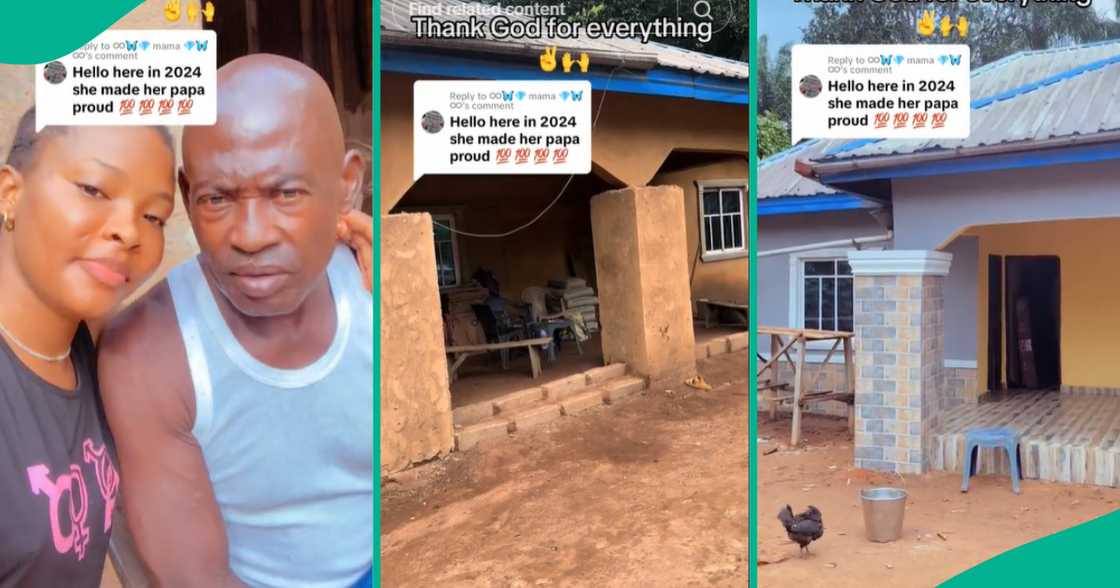 Building in Nigeria/Lady and her father. Building in Nigeria/Lady and her father.