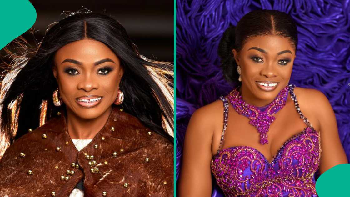 Gospel singer Diana Asamoah says she's single at 50 because of God's approval. Gospel singer Diana Asamoah says she's single at 50 because of God's approval.