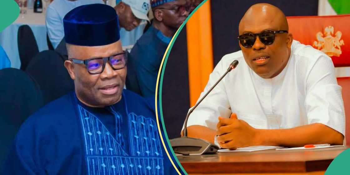 Akpabio went head-to-head with Fubara during Wigwe's funeral service Akpabio went head-to-head with Fubara during Wigwe's funeral service