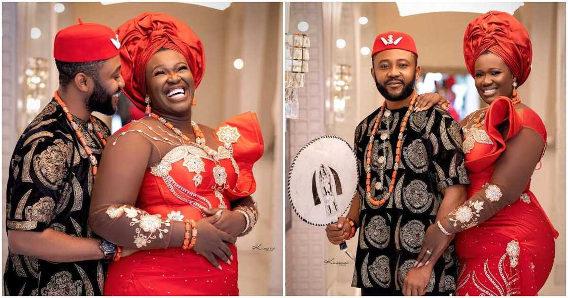 Real Warri Pikin, husband, traditional attire Real Warri Pikin, husband, traditional attire