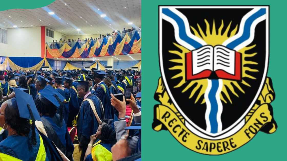 University of Ibadan graduates and logo University of Ibadan graduates and logo