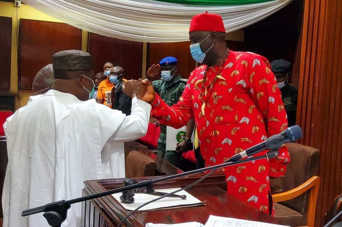 Gov Ugwuanyi presents N186.64bn 2022 budget estimates to State House of Assembly Gov Ugwuanyi presents N186.64bn 2022 budget estimates to State House of Assembly