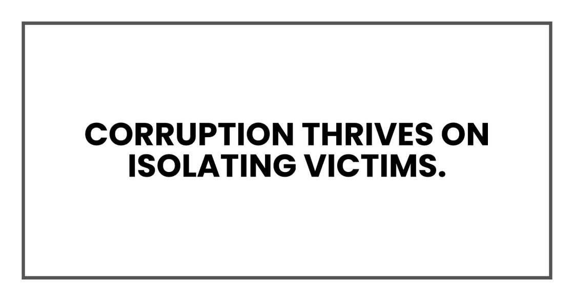 Lesson after corruption.