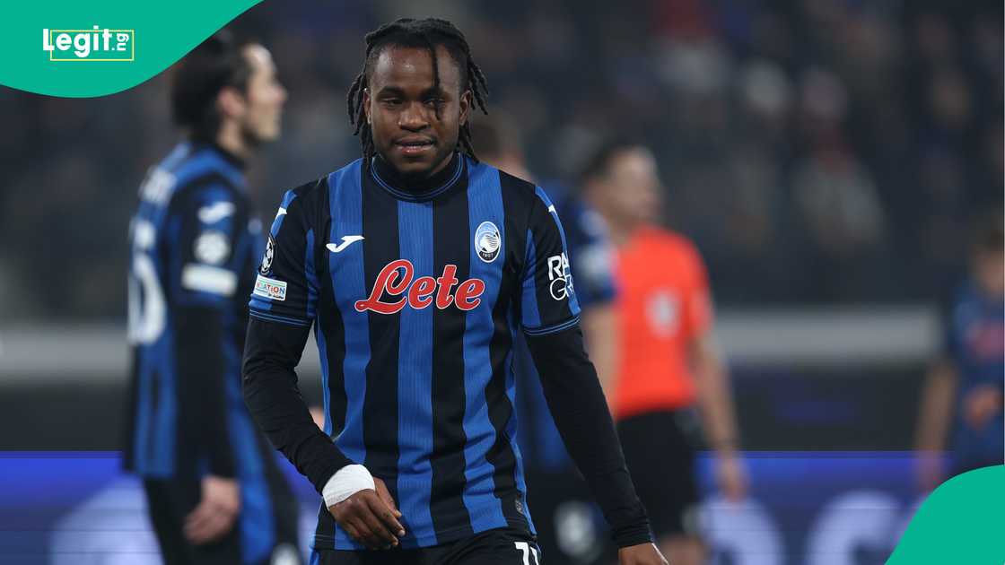 Ademola Lookman, Atalanta, Sturm Graz, Gewiss Stadium, Bergamo, Italy, Serie A. Ademola Lookman, Atalanta, Sturm Graz, Gewiss Stadium, Bergamo, Italy, Serie A.