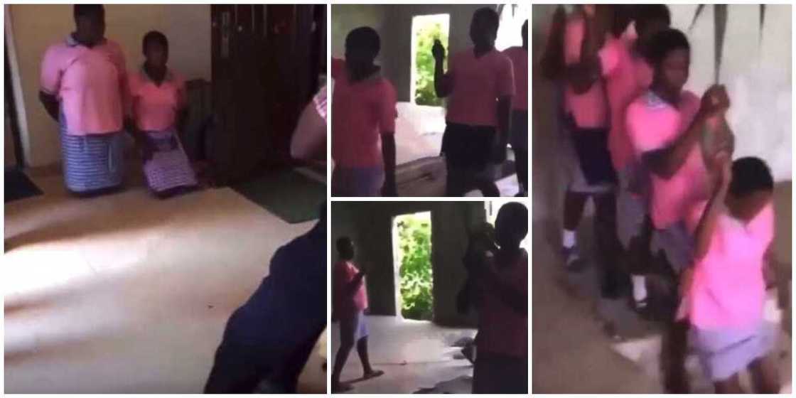 Teachers catch school girls doing 'Dorime' in uncompleted building, video goes viral Teachers catch school girls doing 'Dorime' in uncompleted building, video goes viral