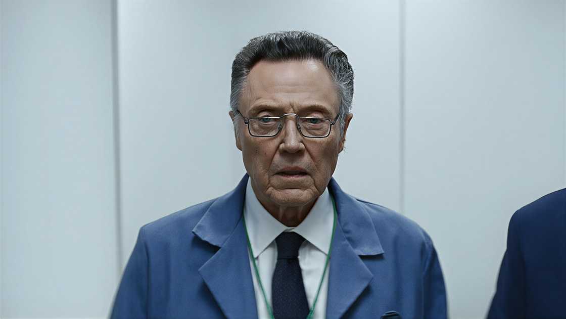 A close-up shot of actor Christopher Walken as Burt Goodman in Severance. A close-up shot of actor Christopher Walken as Burt Goodman in Severance.