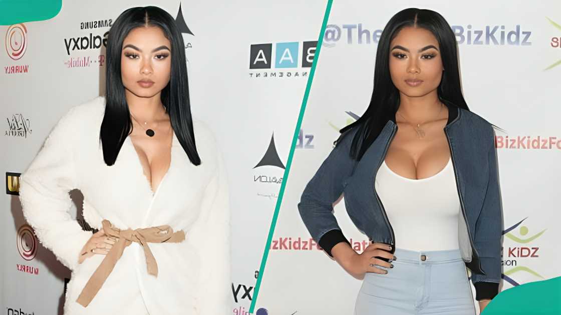 India Love posing for photos at different events