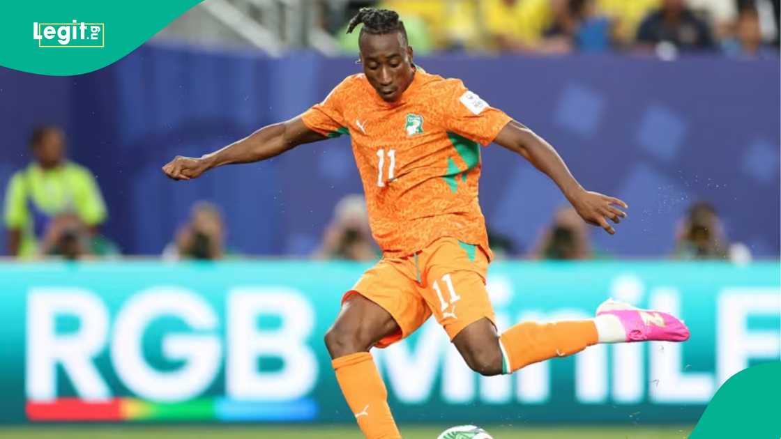 Yan Diomande in action against Ecuador. Photo by FIFA