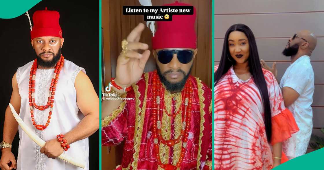 Nigerian actor Yul Edochie dances to his artiste's new song amid reports he has established a record label.