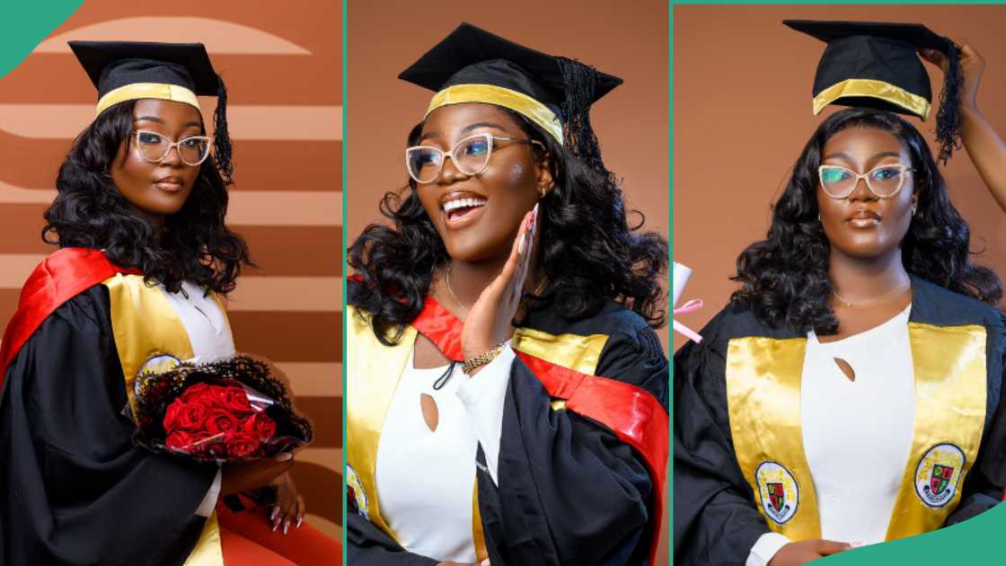 Lady who graduated from Igbinedion University. Lady who graduated from Igbinedion University.