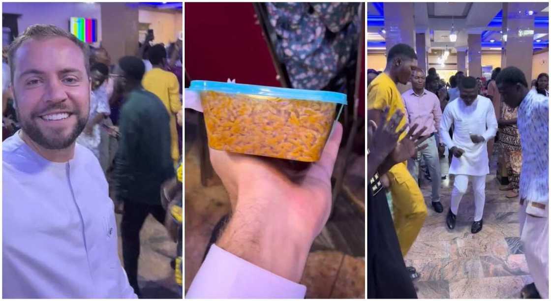 Oyinbo man who attended Nigerian church and was given Jollof rice. Oyinbo man who attended Nigerian church and was given Jollof rice.