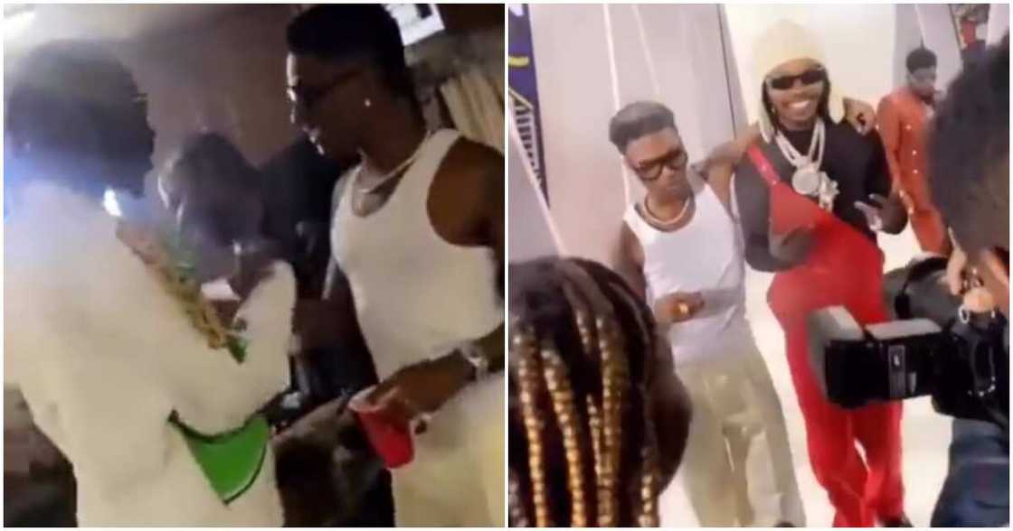 Singers Wizkid and Naira Marley Singers Wizkid and Naira Marley