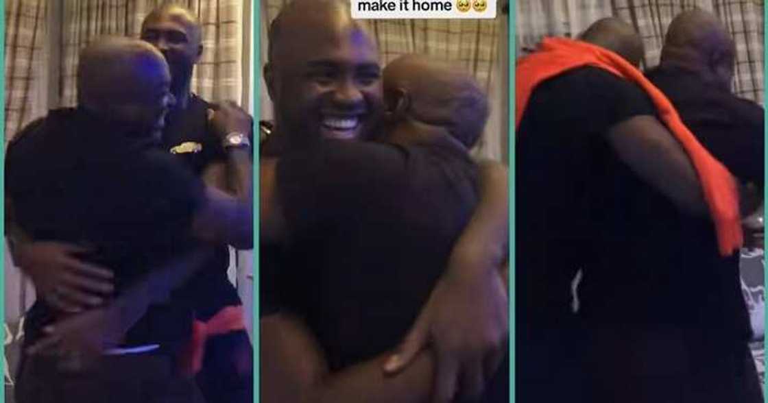 Emotional video of man and dad reuniting after years apart