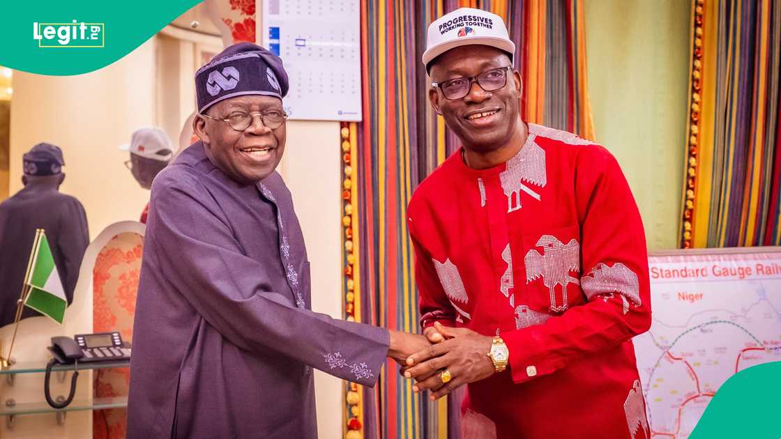 President Tinubu receives Soludo in Aso Rock, Gov Soludo paid visit to Presidential Villa, Soludo wore cap with Tinubu's insignia, Soludo explained why he wore cap with Tinubu's insignia, Soludo advocates progressives parties' unity