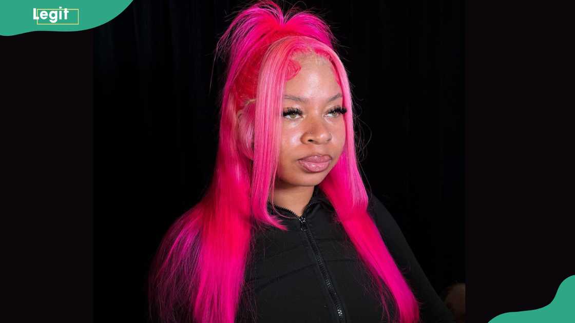 Red voluminous curls Red voluminous curls