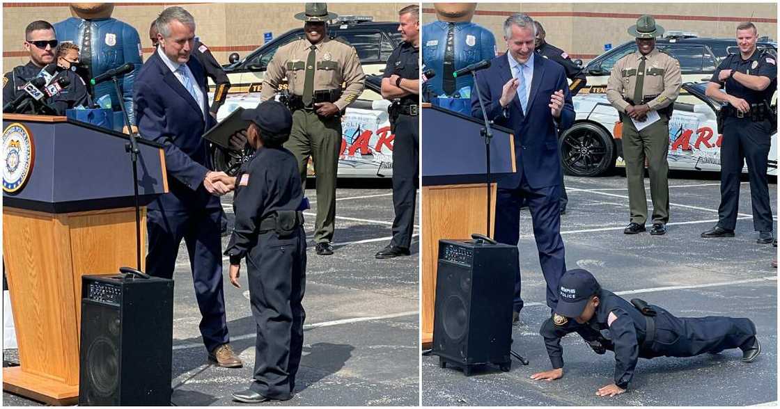 Reactions as 10-year-old black boy is sworn into the US FBI and SWAT team Reactions as 10-year-old black boy is sworn into the US FBI and SWAT team
