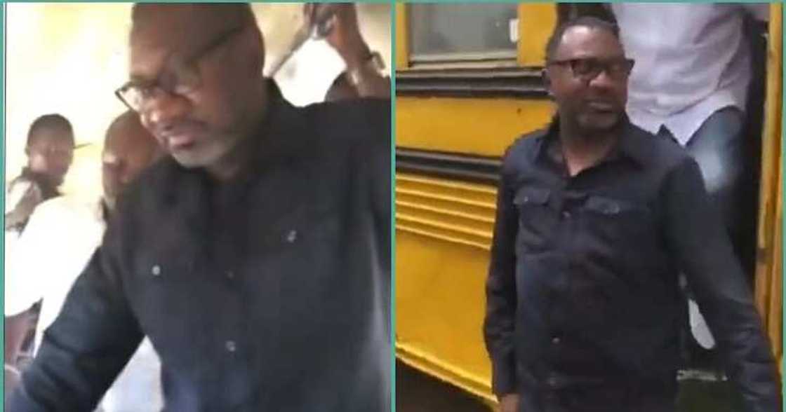 Femi Otedola cikin motar molue Femi Otedola cikin motar molue