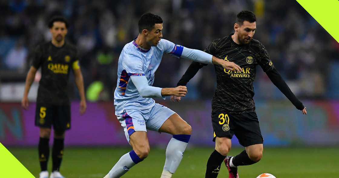 Ronaldo and Messi during the Riyadh season cup