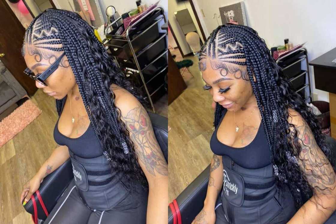 goddess braids on natural hair