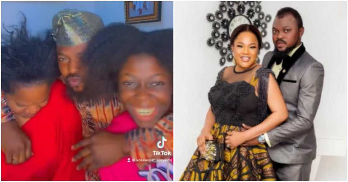 Toyin Abraham and her husband Kolawole Ajeyemi