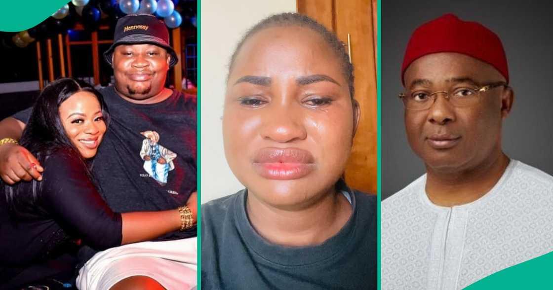 Cubana Chiefpriest's baby mama pleads with Governor Hope Uzodinma to intervene in the DNA dispute. Cubana Chiefpriest's baby mama pleads with Governor Hope Uzodinma to intervene in the DNA dispute.