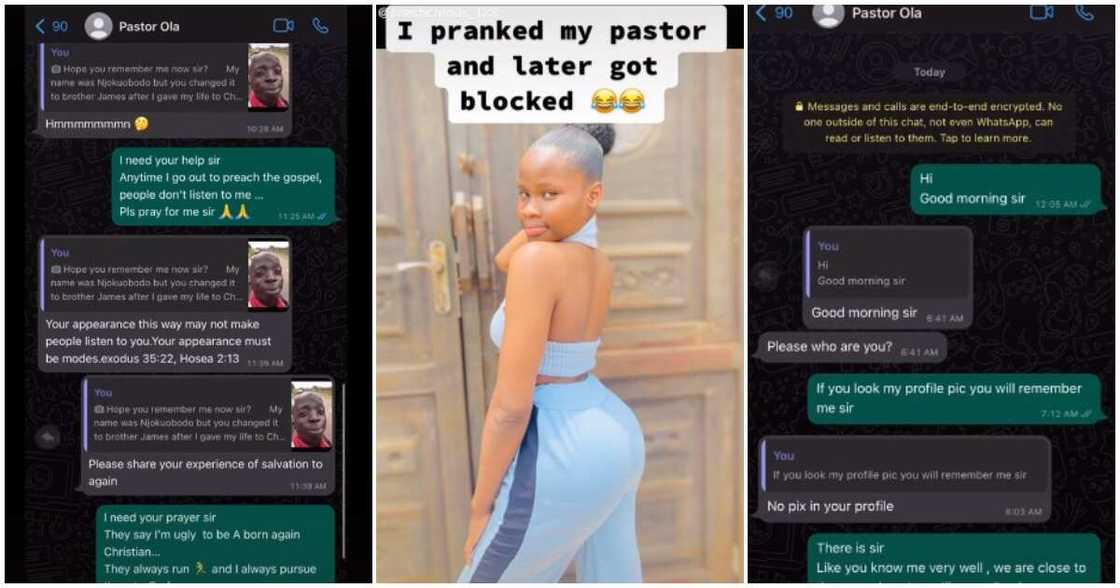Lady pranks her pastor, lady leaks chat with her pastor, Nigerian lady and her pastor, leaked chat between Nigerian lady and pastor Lady pranks her pastor, lady leaks chat with her pastor, Nigerian lady and her pastor, leaked chat between Nigerian lady and pastor