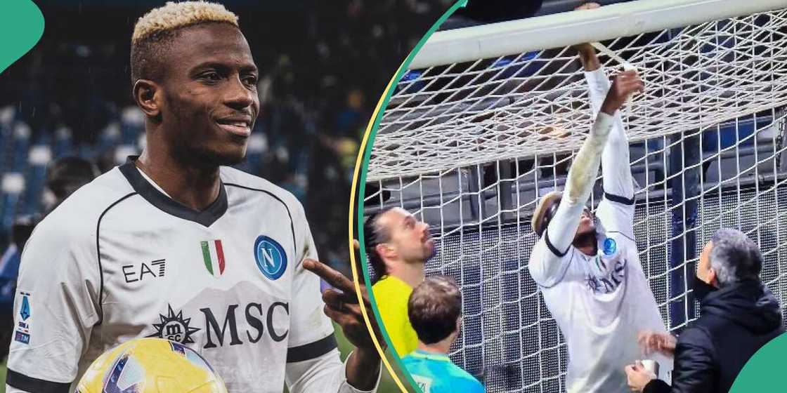 Video of Osimhen helping Sassuolo with their net trends. Video of Osimhen helping Sassuolo with their net trends.