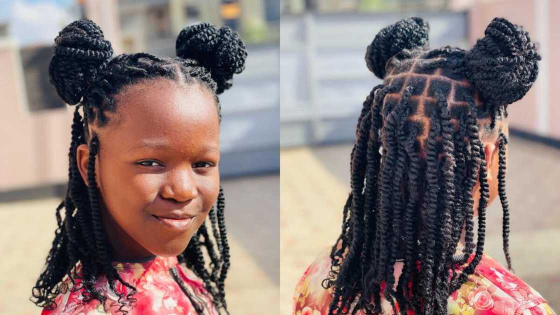 Brazilian wool hairstyle for kids