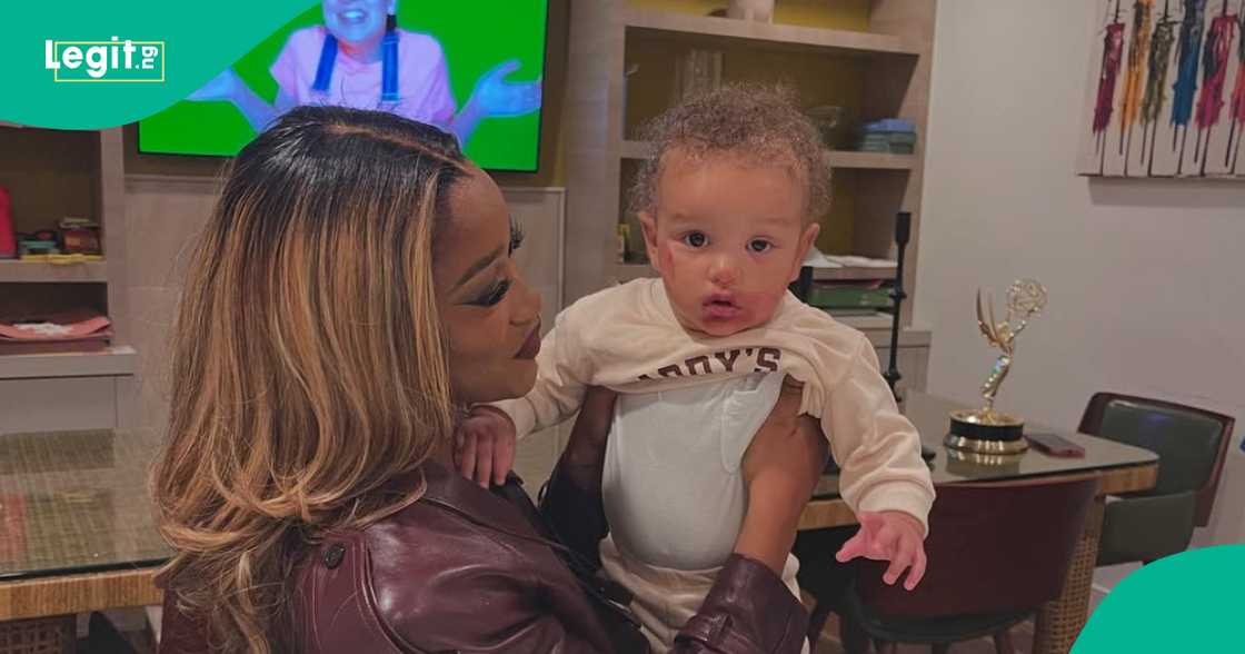 Fans celebrate as Keke Palmer's son clocks two. Fans celebrate as Keke Palmer's son clocks two.