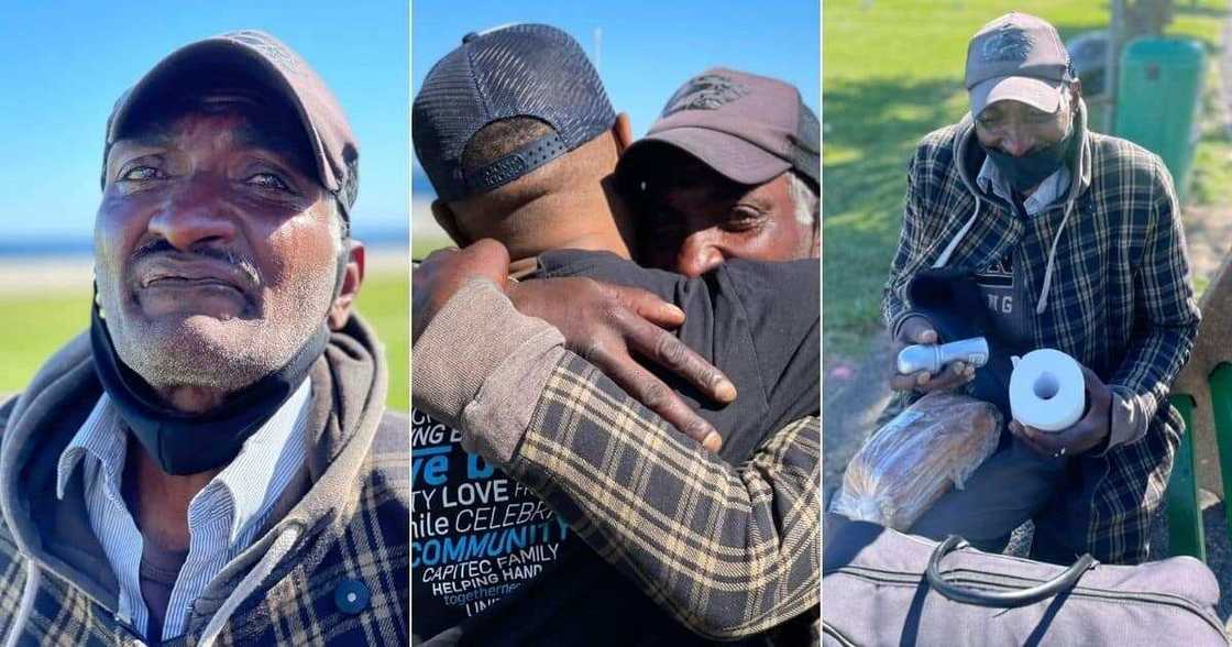 Homeless man weeps like baby as strangers wow him with N256k cash gift Homeless man weeps like baby as strangers wow him with N256k cash gift